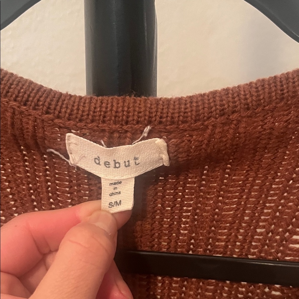 Debut Women's Rust Cardigan Sweater - Picture 2 of 4